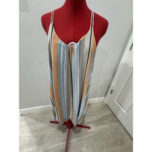 Striped Sleeveless Mini Dress Casual Summer Spaghetti Strap - Picture 3 of 8